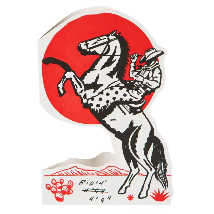 Archivist Gallery - Ridin' High Cut-Out Greeting Card