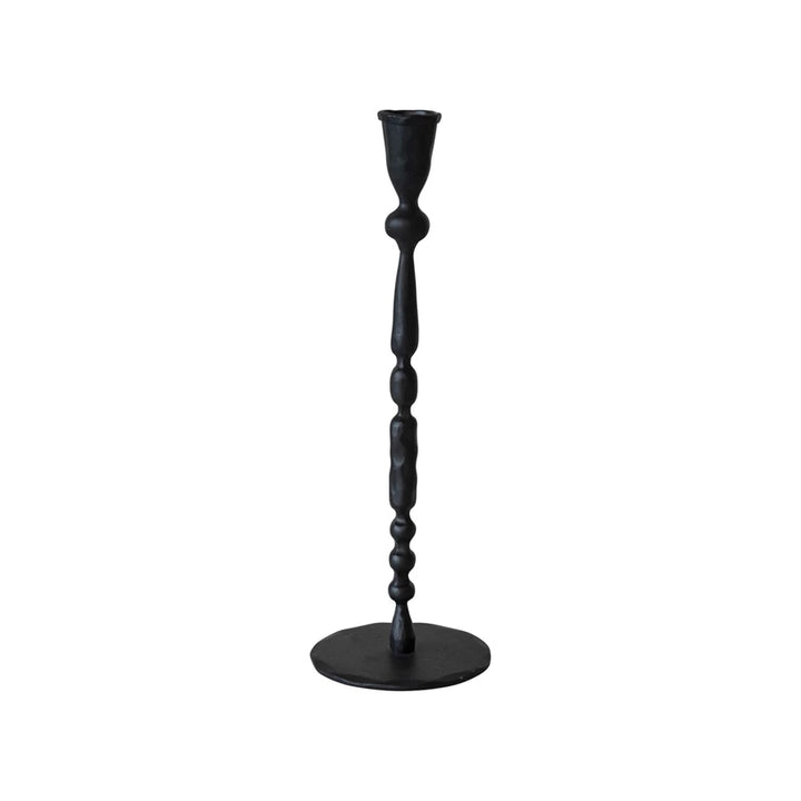 Hand-Forged Cast Iron Taper Holder 12" in Black