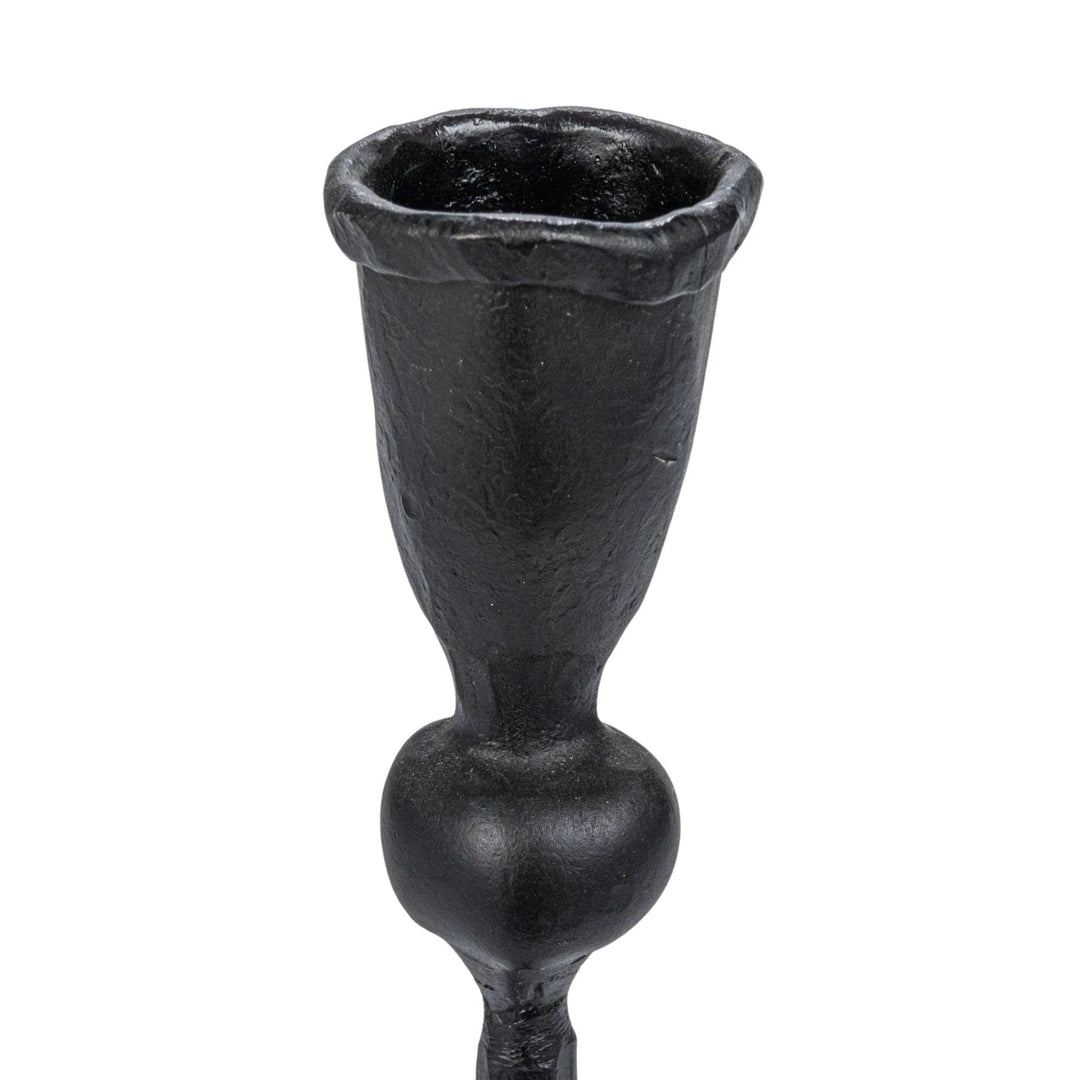 Hand-Forged Cast Iron Taper Holder 12" in Black