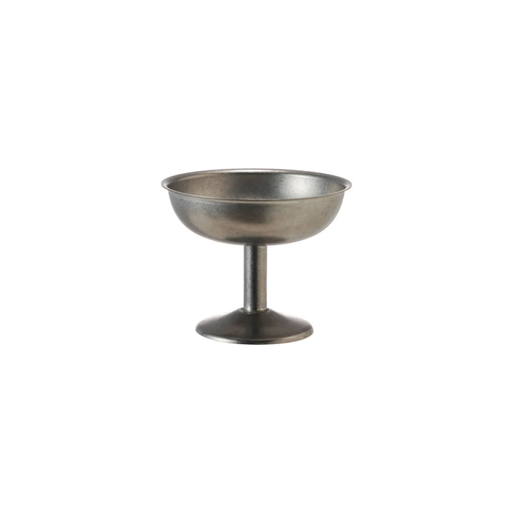 4 Oz Stainless Steel Footed Coupe Glass in Brushed Pewter Finish