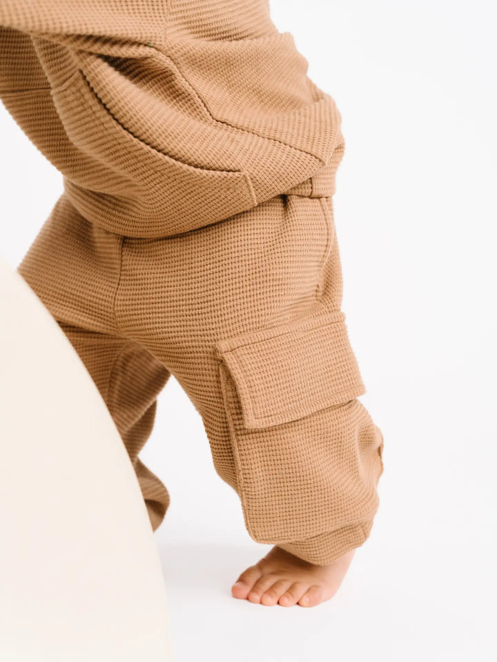 Little One Shop – Waffle Cargo Set in Toasted Almond