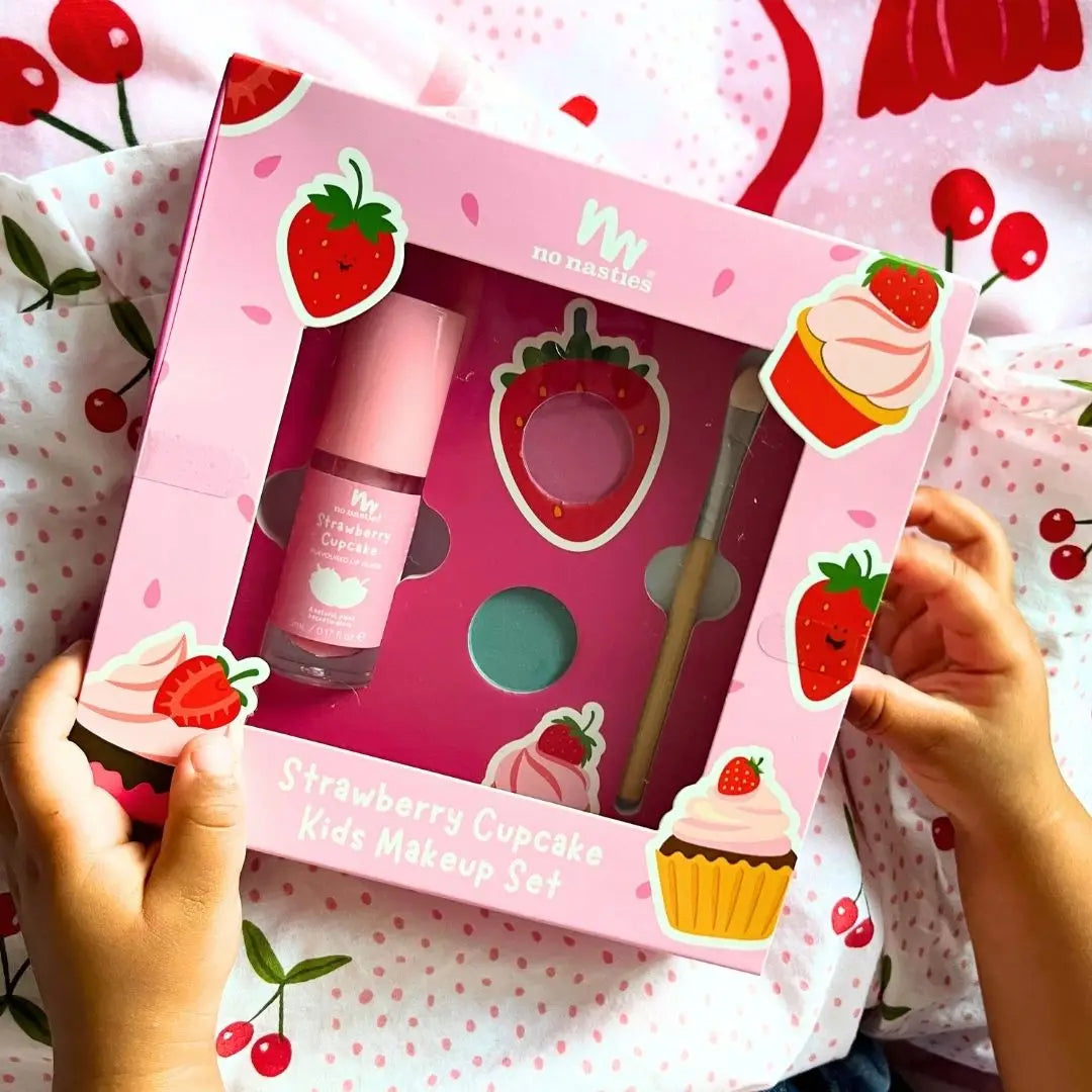 No Nasties –  Strawberry Cupcake Natural Kids Makeup Gift Set