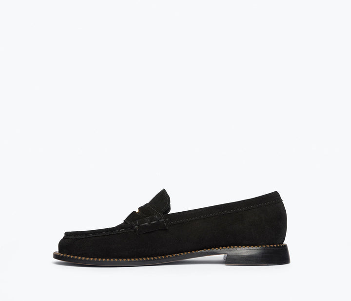 Freda Salvador – Elba Penny Loafer in Black Suede