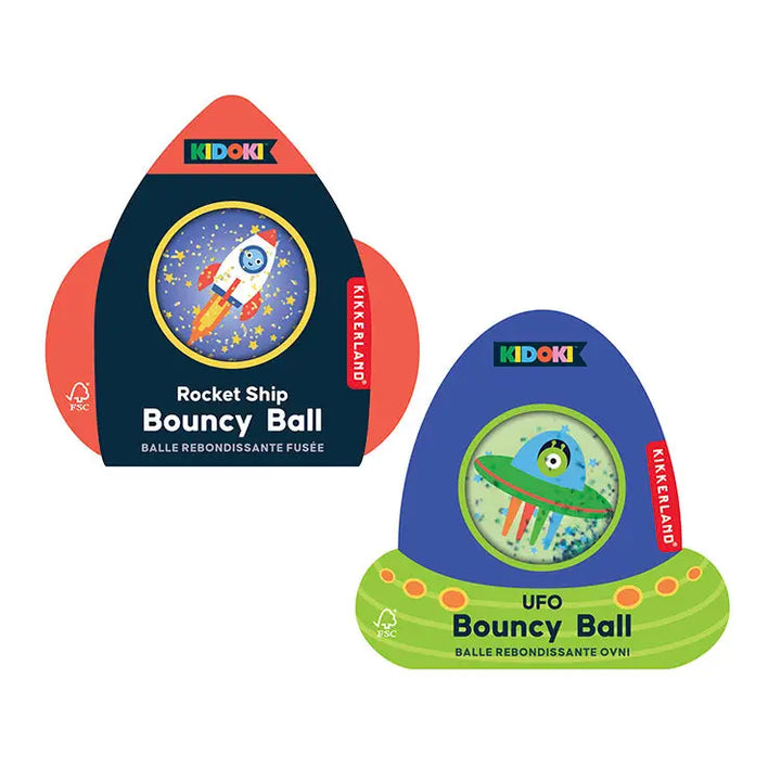 Huckleberry by Kikkerland - UFO and Rocket Ship Bouncy Balls
