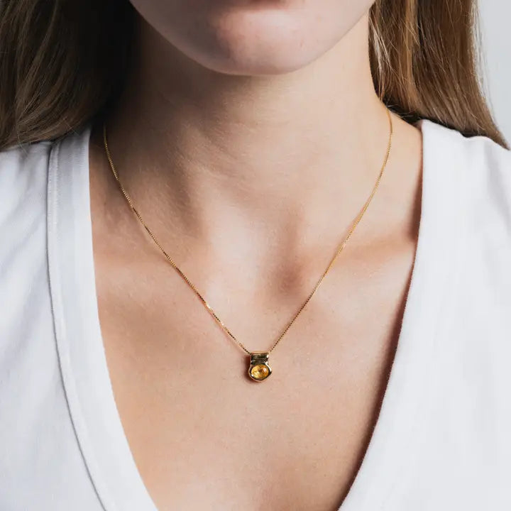 Wolf Circus Jewelry – Cora Necklace in Citrine & Gold