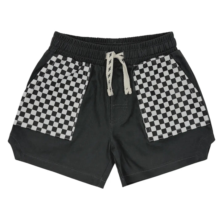 Tiny Whales – Vibe Check Shorts in Vintage Black