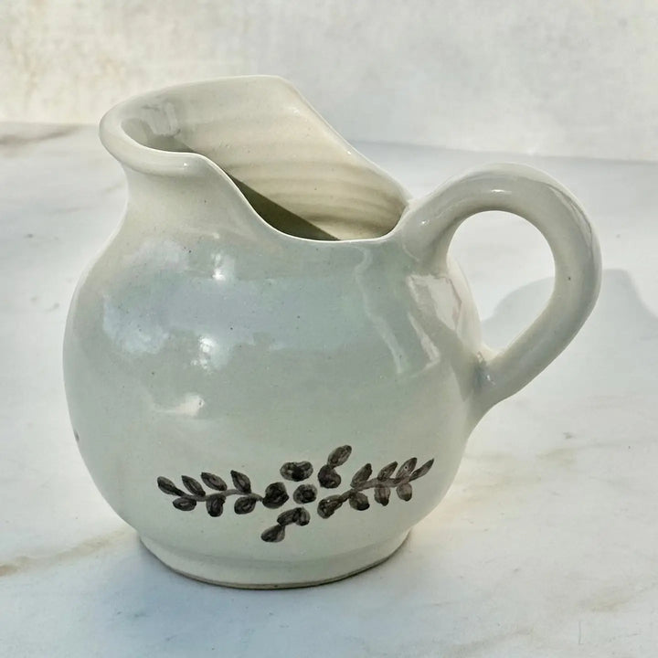 Villa Lua - Hand Painted Margot Creamer in Brown Flowers