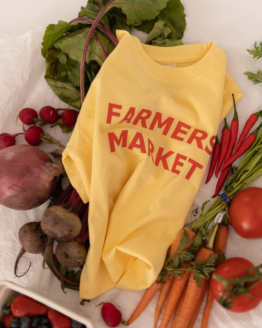 Pigeon Said Please – Farmers Market Tee in Sunlight