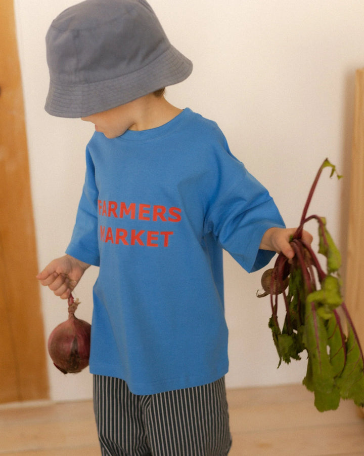 Pigeon Said Please – Farmers Market Tee in Blueberry
