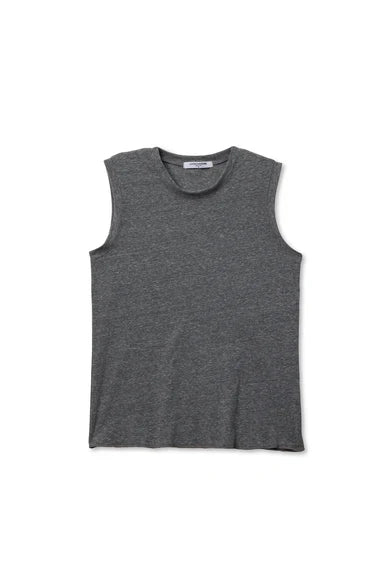 Perfect White Tee - Faye Crispy Cotton Crewneck Tank in Heather Grey