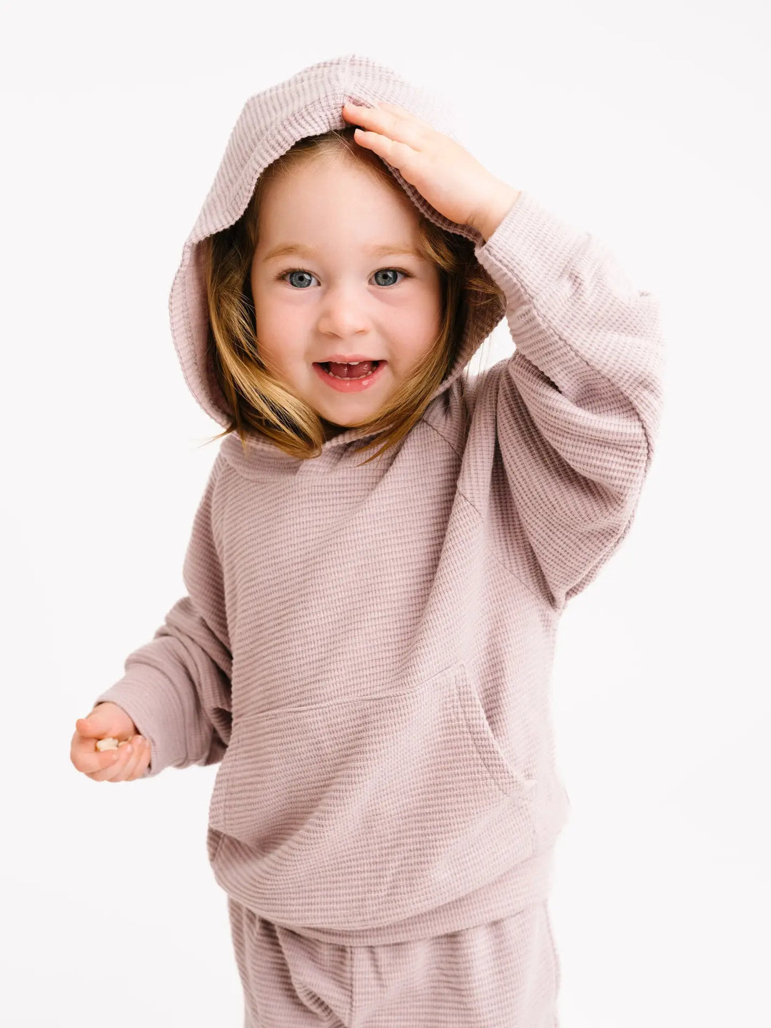 Little One Shop – Waffle Cargo Set in Lavender Fog