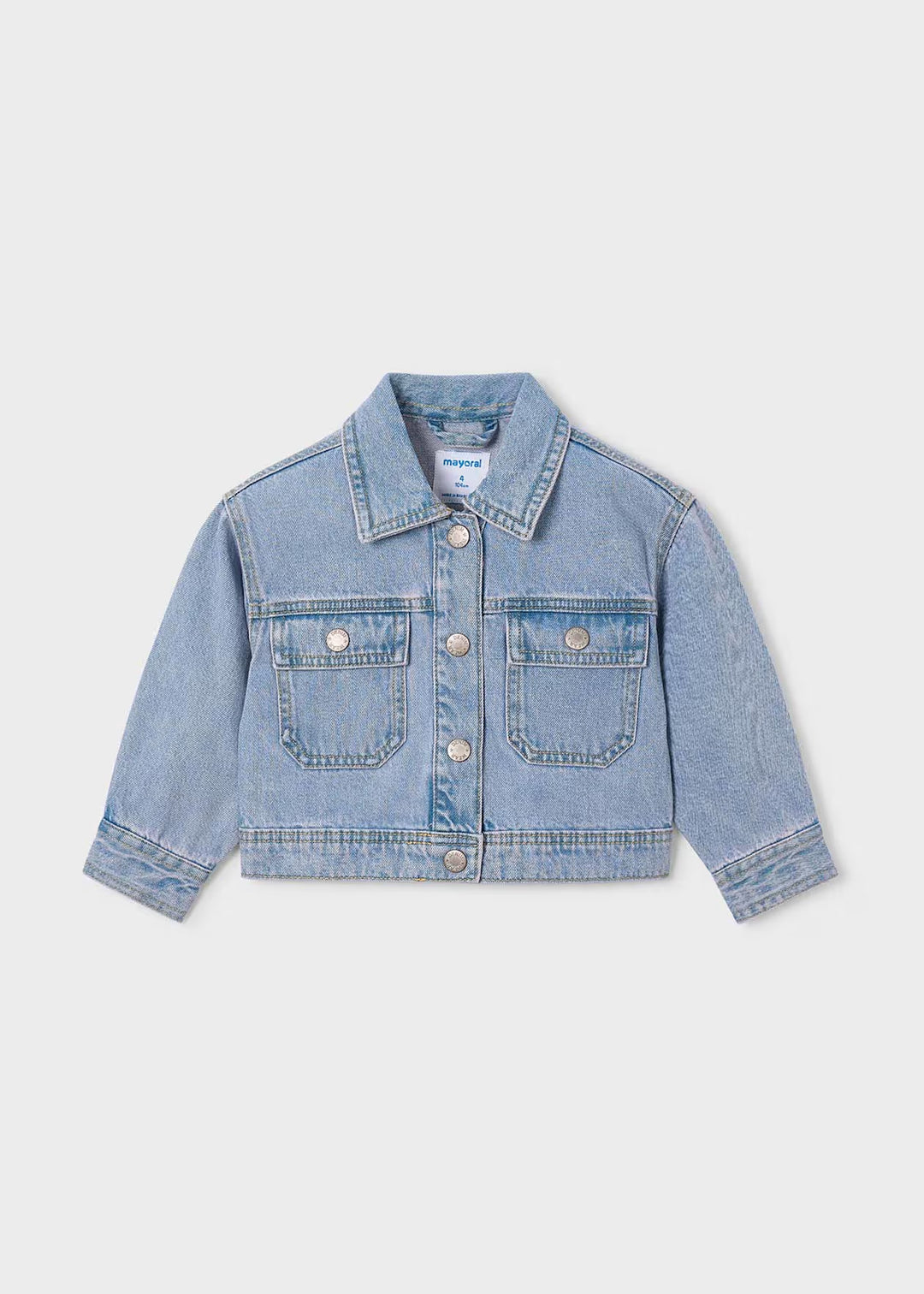 Mayoral – Denim Crop Jacket in Light Wash