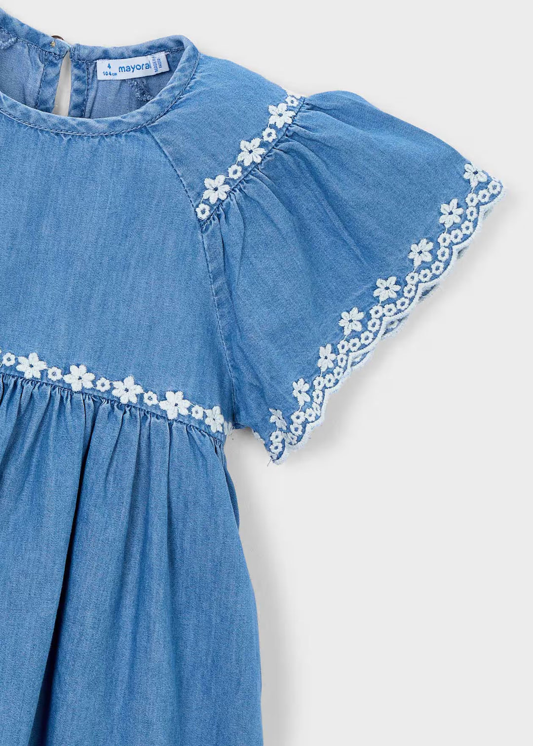 Mayoral – Embroidered Denim Dress