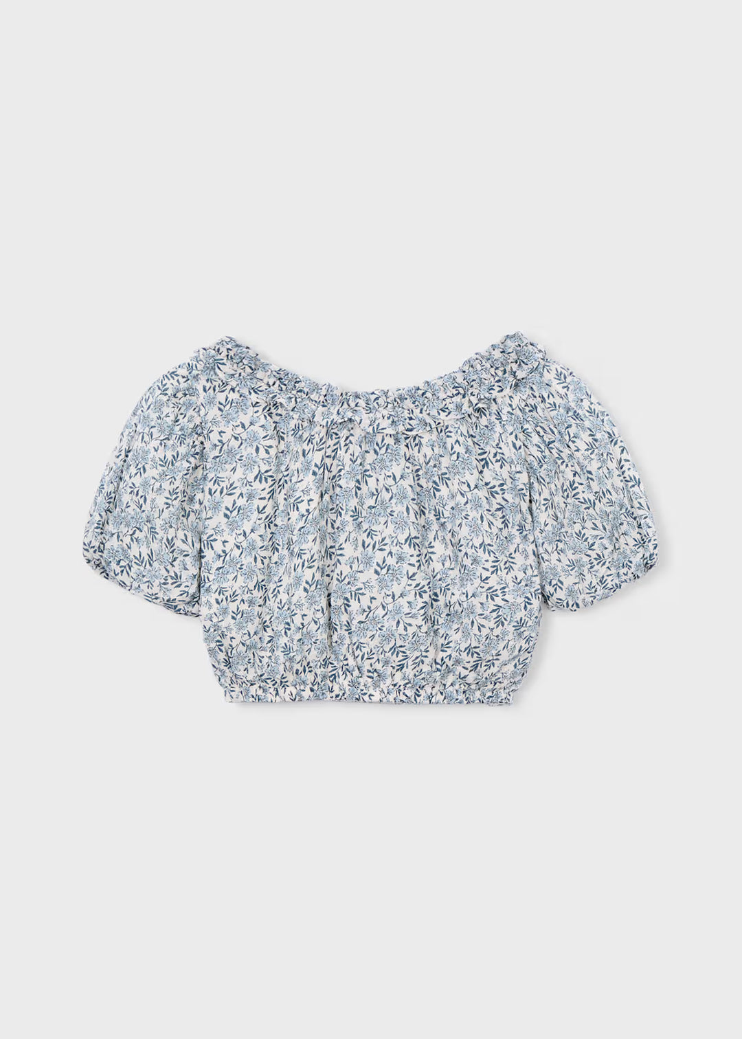 Mayoral – Printed Top in Sky Blue