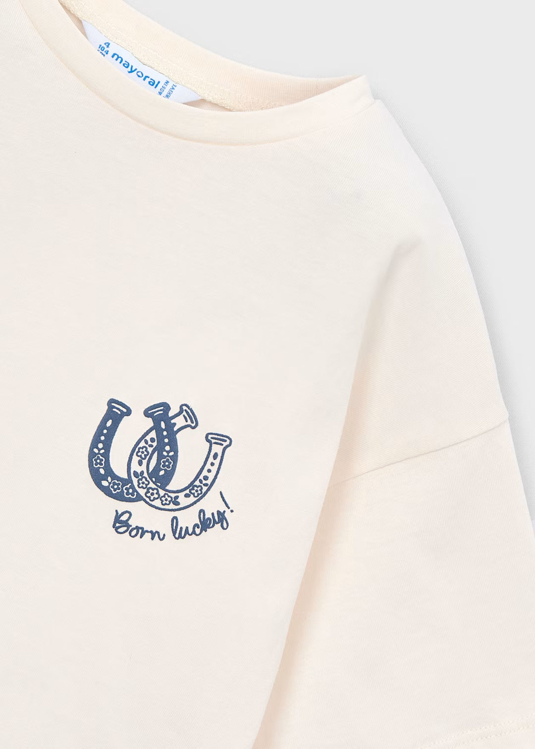 Mayoral – Short Sleeve Tee with Bandana in Bone / Sky Blue