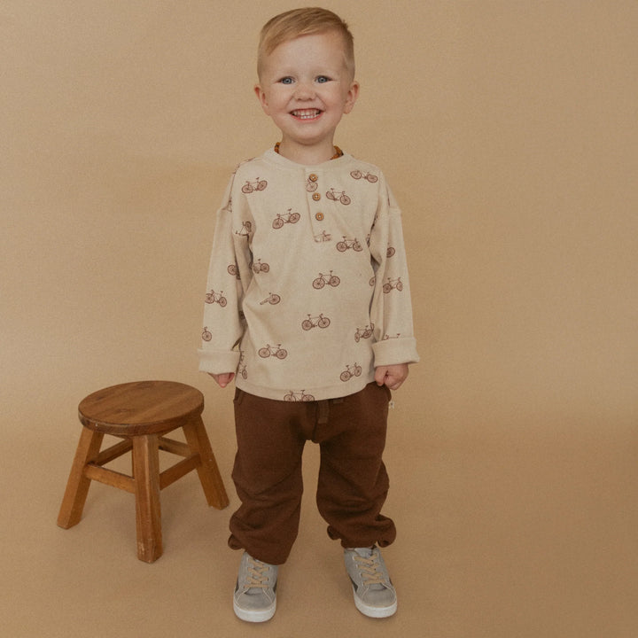 MakeMake Organics - Organic Henley Tee in Bicycles