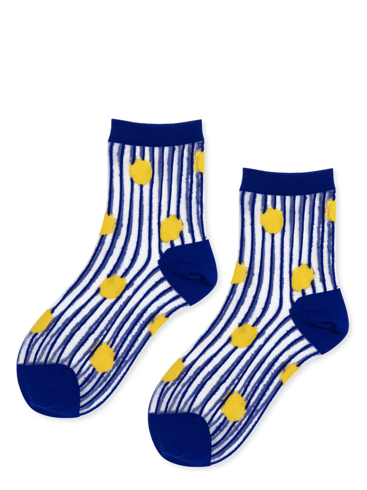 Hansel from Basel - Tulle Stripe Sheer Short Crew