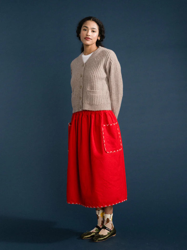 Hansel from Basel – Alden Cashmere Cardigan in Mink