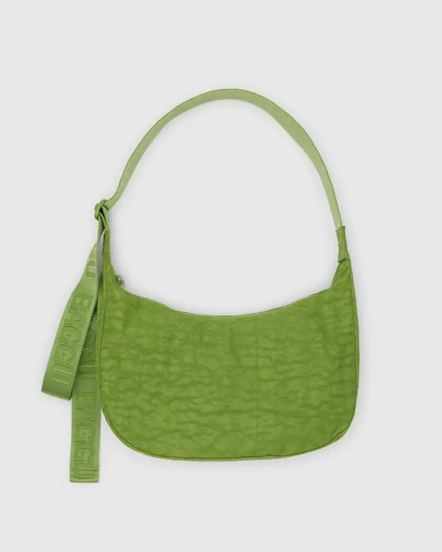 BAGGU - Medium Nylon Crescent Bag in Green Juice