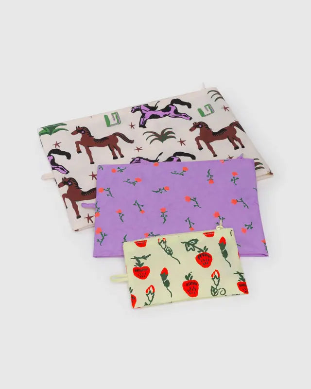 BAGGU - Go Pouch Set in Painted Prairie