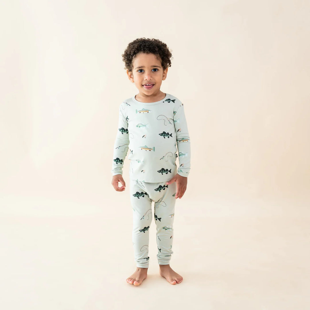 Kyte Baby - Long Sleeve Toddler Pajama Set in Fishing