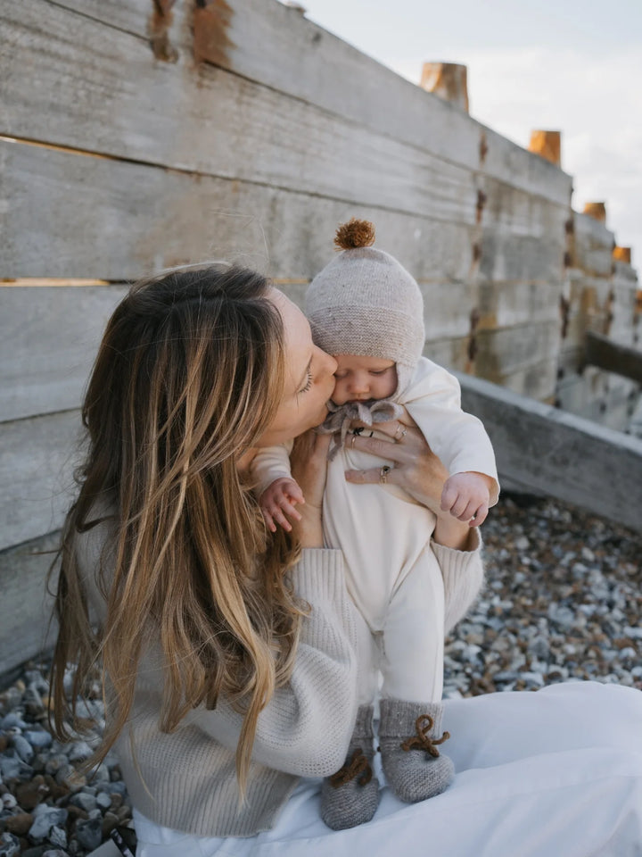 Organic Zoo - Baby Booties in Oatmeal