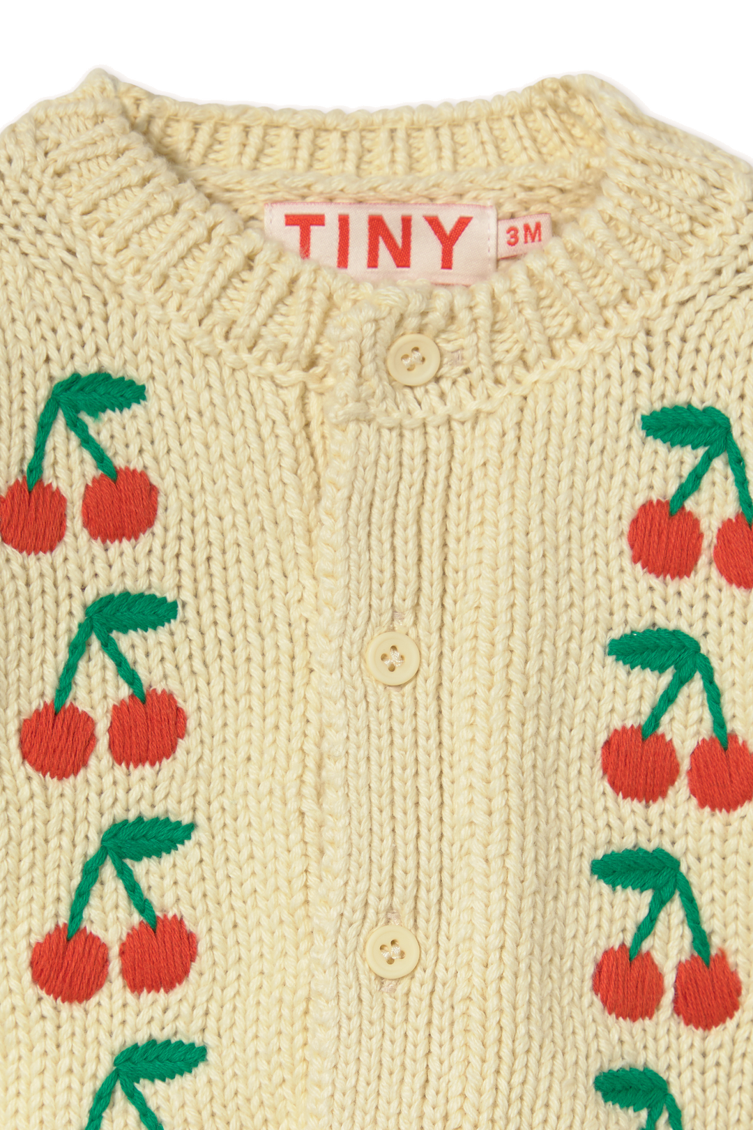 Tiny Cottons – Mini Cherries Knitted Baby Cardigan