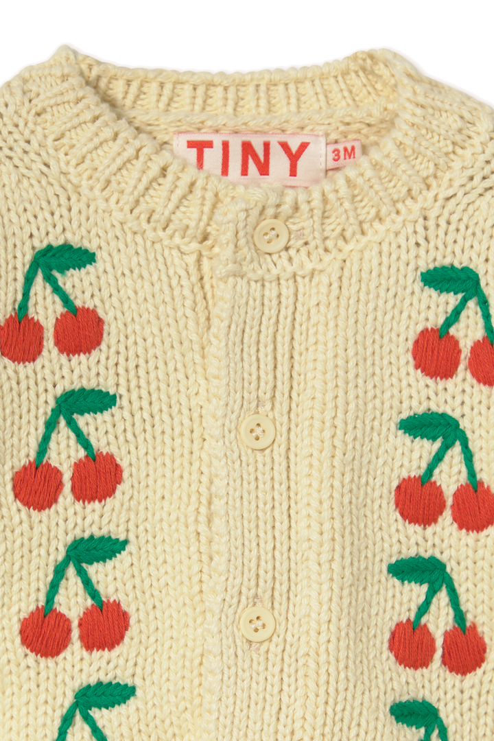 Tiny Cottons – Mini Cherries Knitted Baby Cardigan