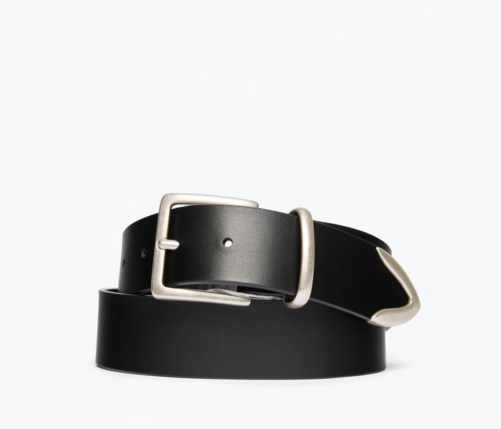 Freda Salvador – Randy Belt in Black Calf with Silver Hardware