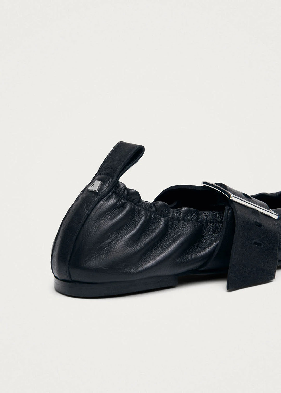 ALOHAS - Sarea Black Leather Ballet Flats