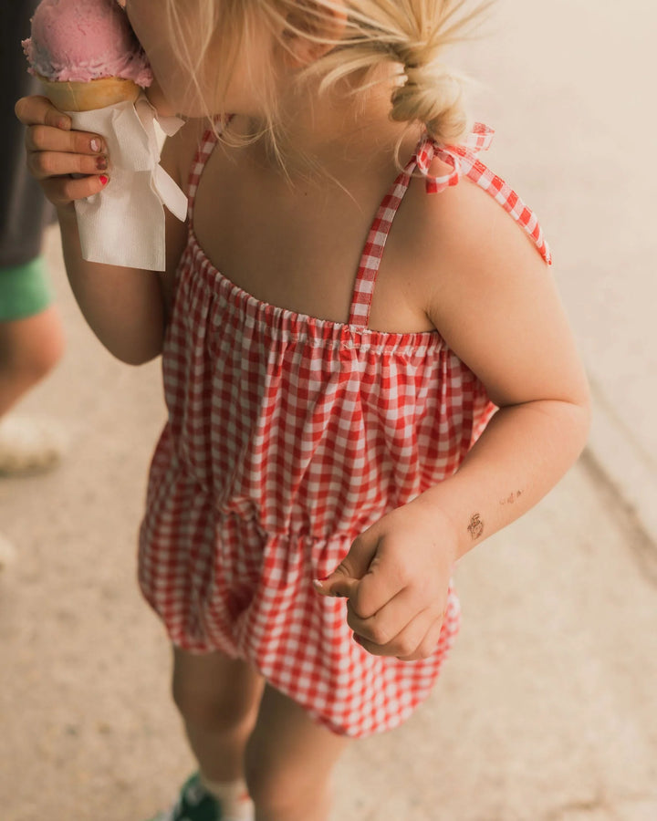 Pigeon Said Please –  Strawberry Field Romper