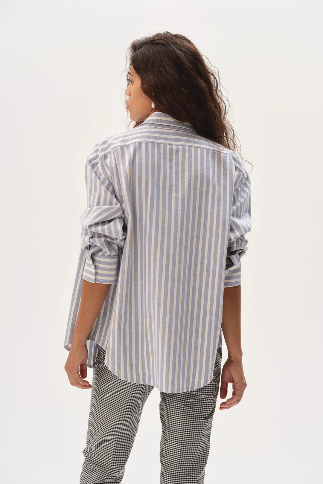 Donni – Donni Oxford Stripe Shirt in Butter