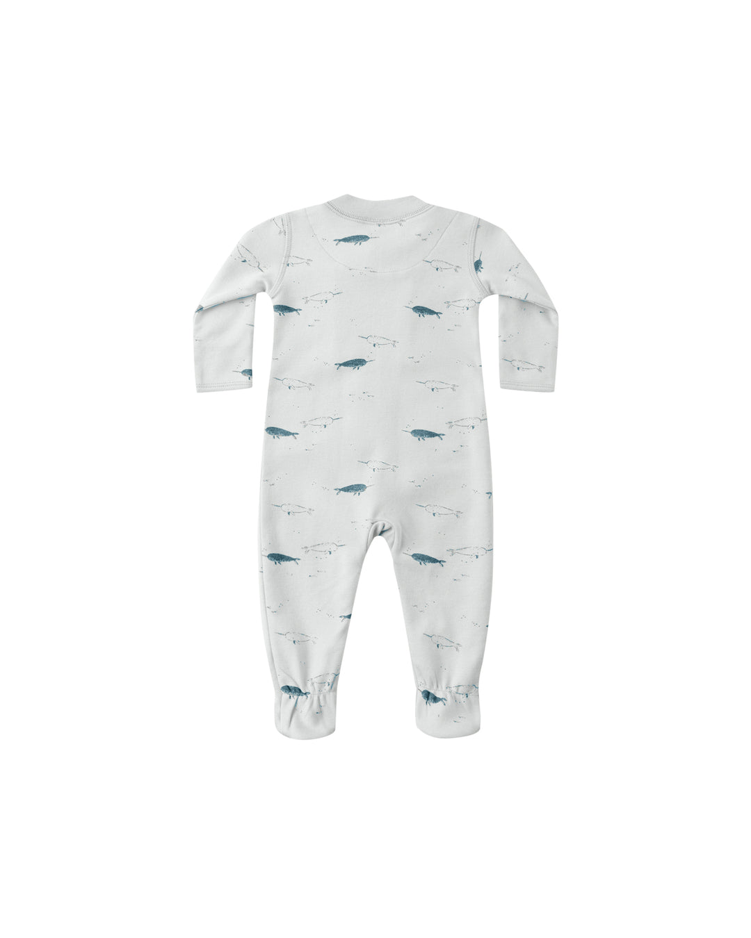 Quincy Mae – Zip Long Sleeve Sleeper Footie in Narwhals