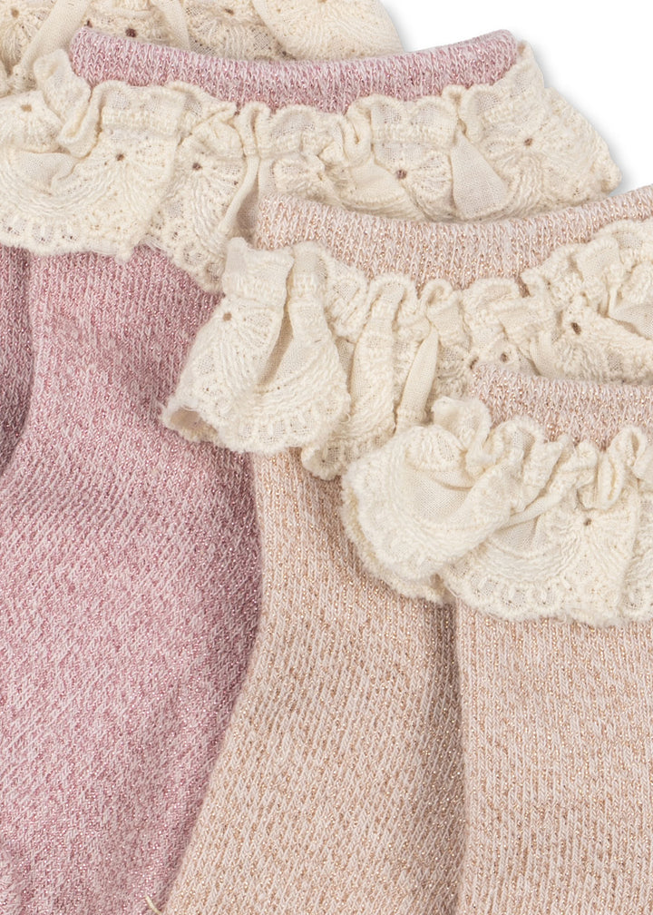 Konges Slojd - 2 Pack Glitter Frill Sock