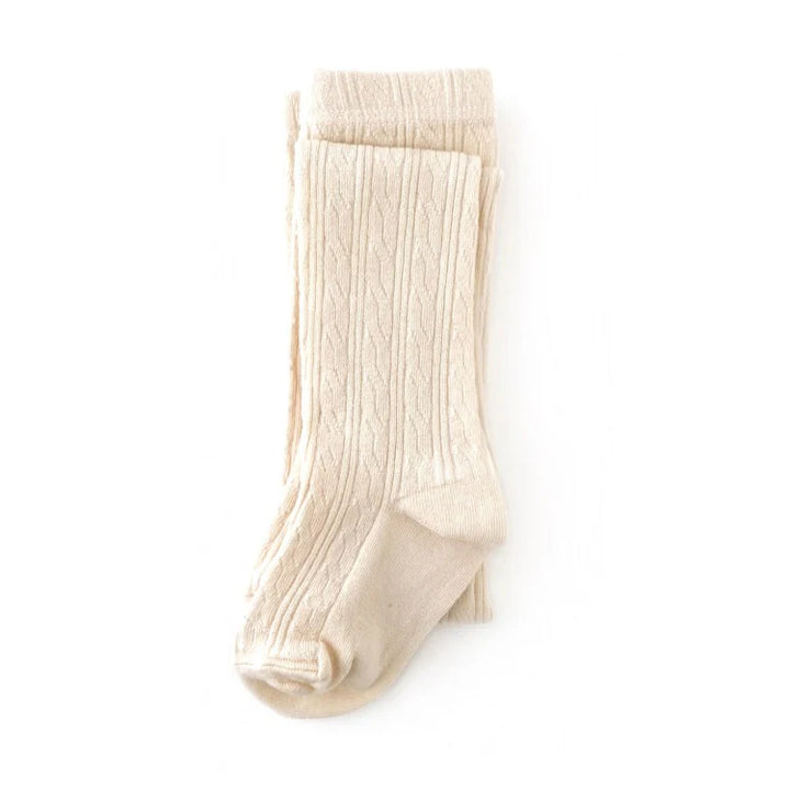Little Stocking Co. - Cable Knit Tights in Vanilla