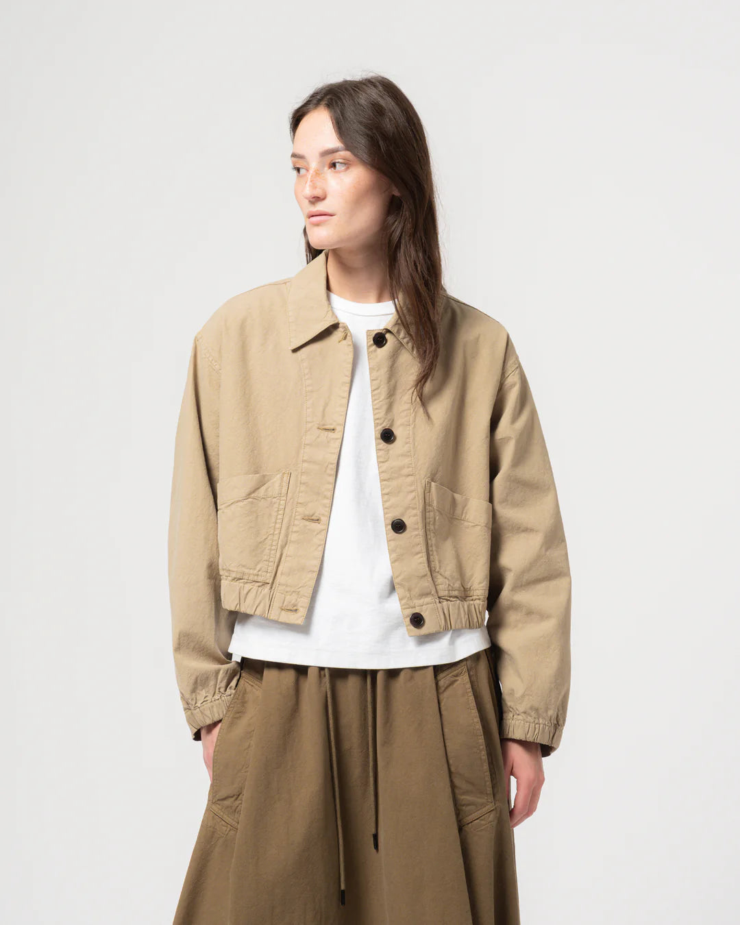 Girls of Dust - Artisan Cotton Linen Shirt in Kelp