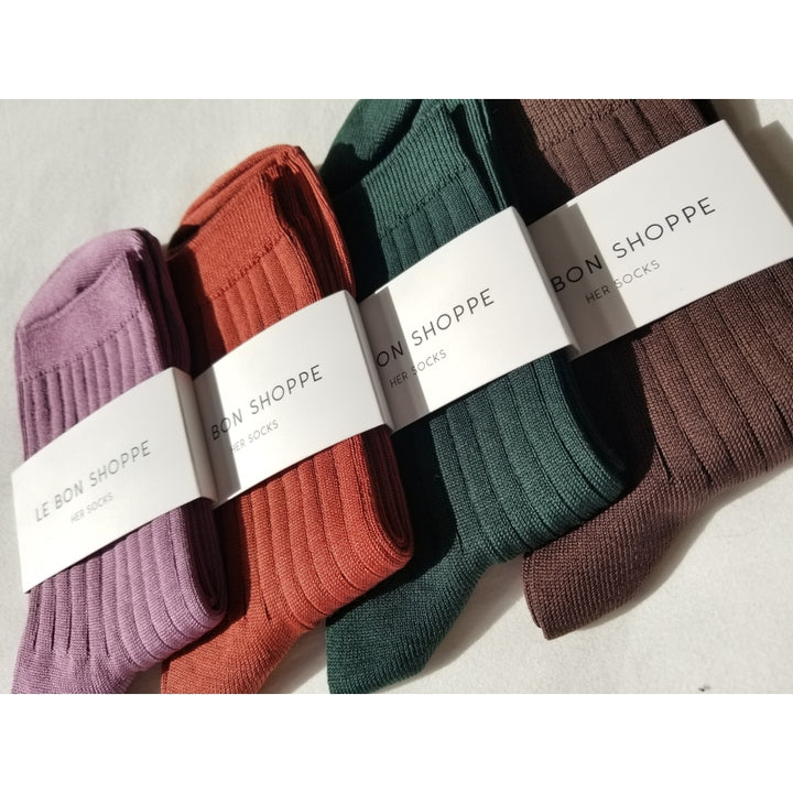 Le Bon Shoppe - Mercerized Combed Cotton Rib Socks