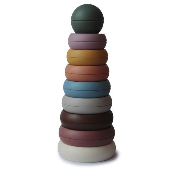 Mushie – Stacking Rings Toy in Rustic