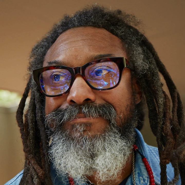 Caddis – Miklos Blue Light + Reading Glasses in Polished Turtle