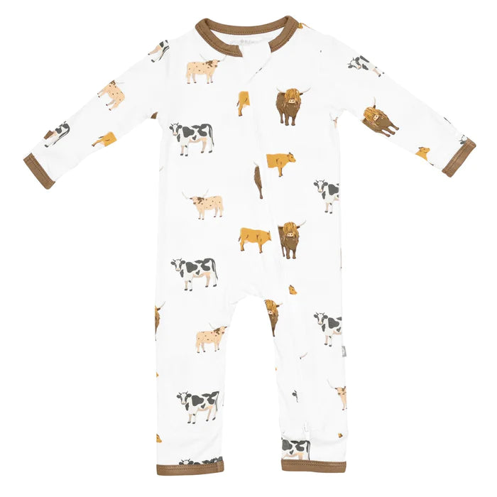 Kyte Baby - Zippered Romper in Moo