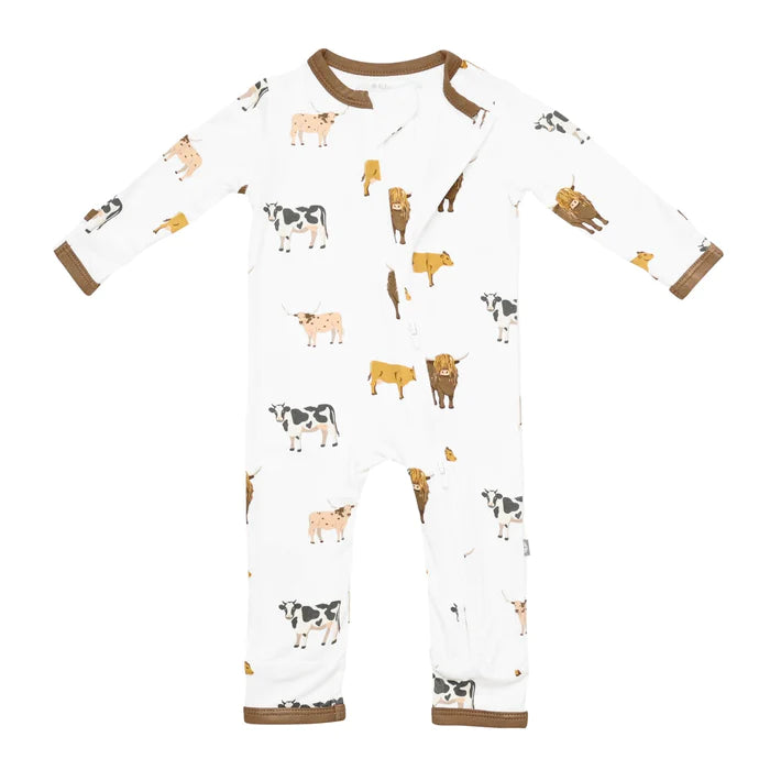 Kyte Baby - Zippered Romper in Moo